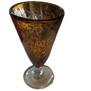 Hand blown Tortoiseshell wine glasses